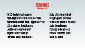 HONDA ELEVATE FEATURES 